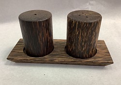 PSP-1   Palmwood salt and pepper set ,