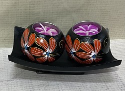 2 pcs Tray sets Item #  MTS-2 P ( painted flower style) - Can be order in mixed colors and styles. Also can be ordered to suit your market ( Min Qty apply)