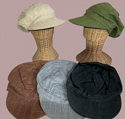 Item #  TH-7   70 THB  Hemp fabric Hat - limited colors in stock - Sold assorted. Supply limited to stock on hand .