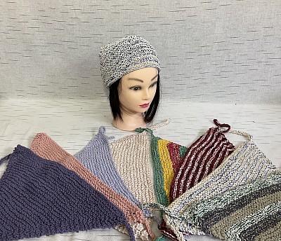 Item # TT-8  Hand crochet head scarf