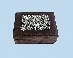 Item # TB-4 N - Elephant  - This box is made from MDF wood. The sizing is @ 6cm x 5cm x 8.5cm and has a mirror glued on the inside of the lid. Always a good sell for our customers. . This style Normally sold in pack of 10 boxes.