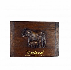 Item # TB-4 R ( Elephant)  -  Wooden tooth pick box -  @ 6cm x 3cm x 9cm Size,  The Resin Elephant on top will vary some.( Can also be ordered this a Turtle )