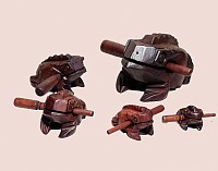 Item #  SF-R (reddish-brown singing Frogs).
