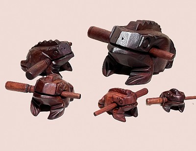 Item #  SF-R (reddish-brown singing Frogs).