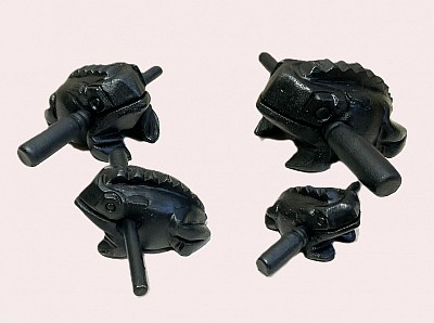 Item # SF-BK ( Black color singing frogs)