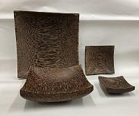 Item # PT-2    Square and Thick  Palm wood trays this are available in many sizes. We will