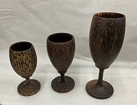 PWG-6  Palm wood wine glass