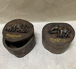 TSB-3''  Natural wood slide top box 3'' size. The shape, size and color will vary on this style.