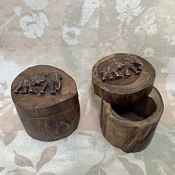 STB-2'' natural wood slide to box This sample is the 2'' size but these slide top boxes are available in 6  sizes ( or more). 2.5'', 3'', 4'', 5'', 6'' & 10'' - some times. The shapes of the boxes will vary as these are made from natural wood.  '