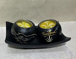 ชุดเทียนชา 2 ชิ้น - รหัสสินค้า MTS-2 C (แกะสลักลายช้าง) สามารถสั่งซื้อแบบคละสีหรือสั่งทำสีและแบบแกะสลักตามต้องการได้ (จำนวนขั้นต่ำใช้)